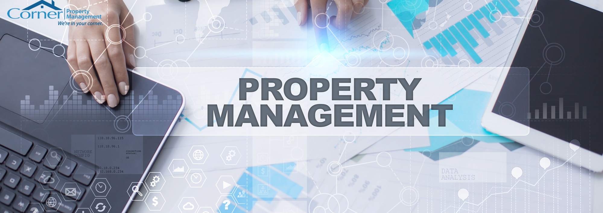 Woman working with documents, Tablet pc and notebook. Property management Concept.